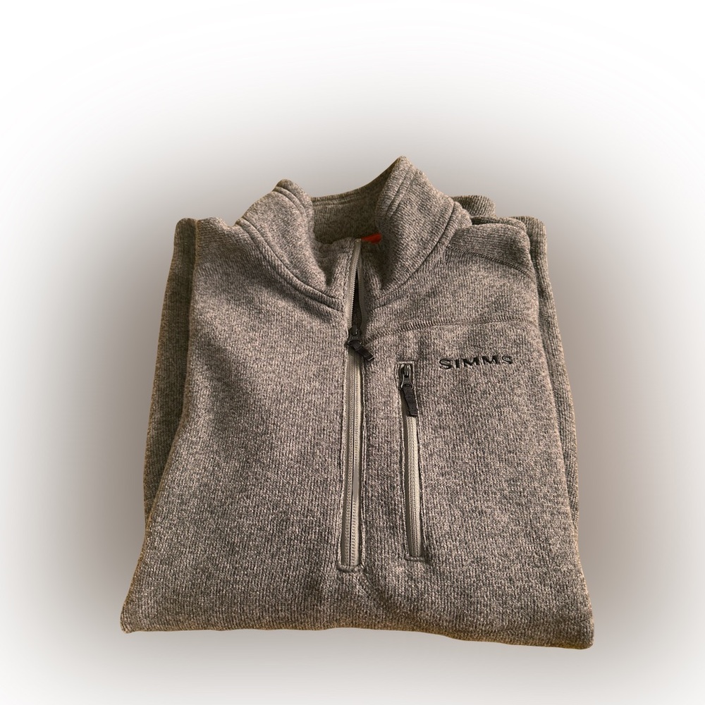Simms Gray Zip Up Sweater